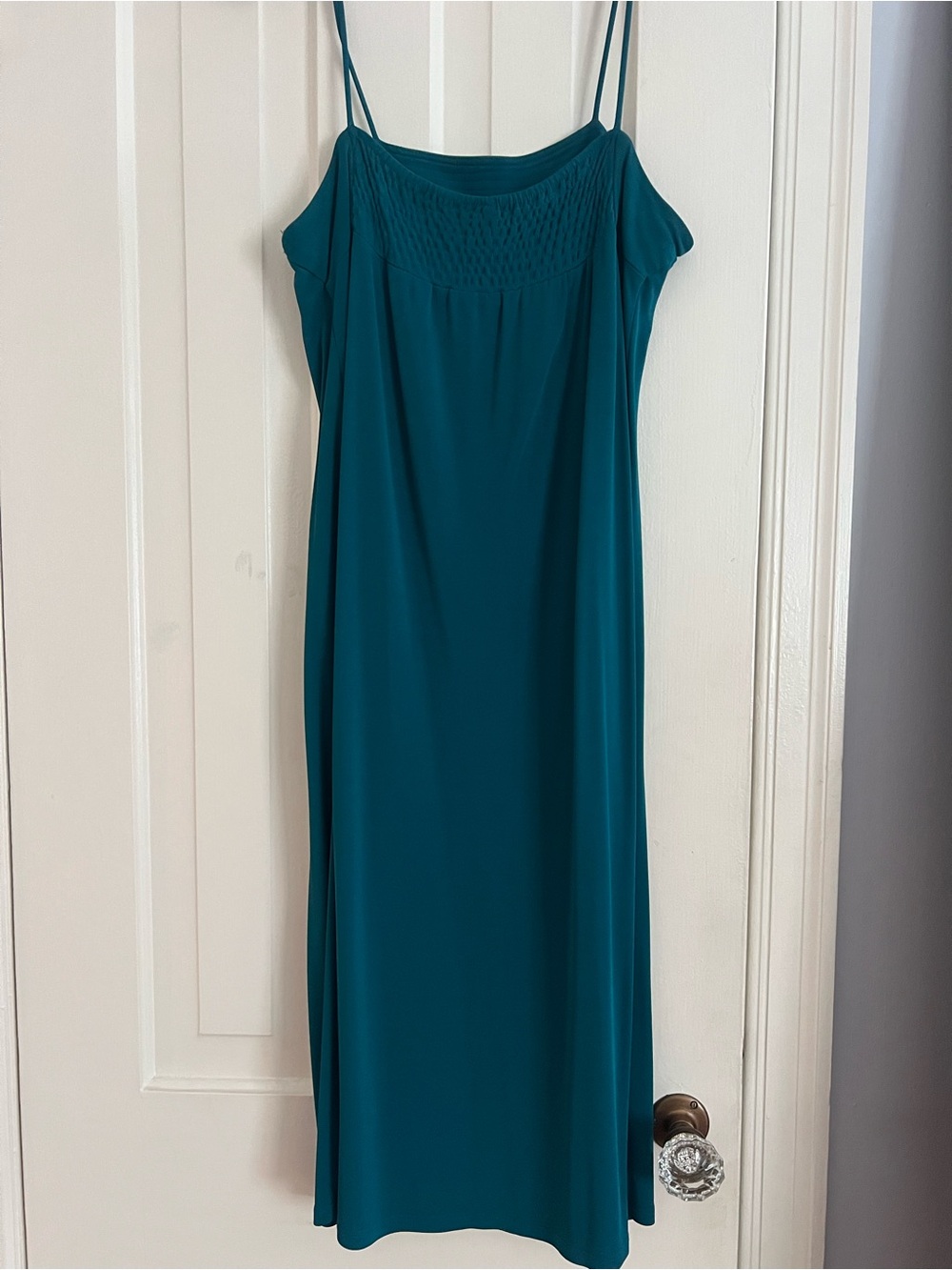 Twelfth Street by Cynthia Vincent Teal Slip Midi Dress